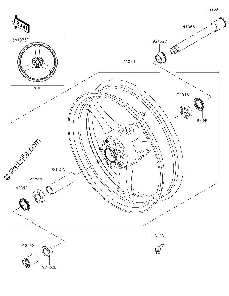 Diagrama de FRONT WHEEL