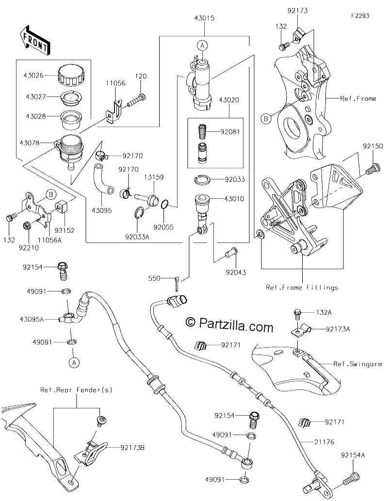 Diagrama de REAR MASTER CYLINDER