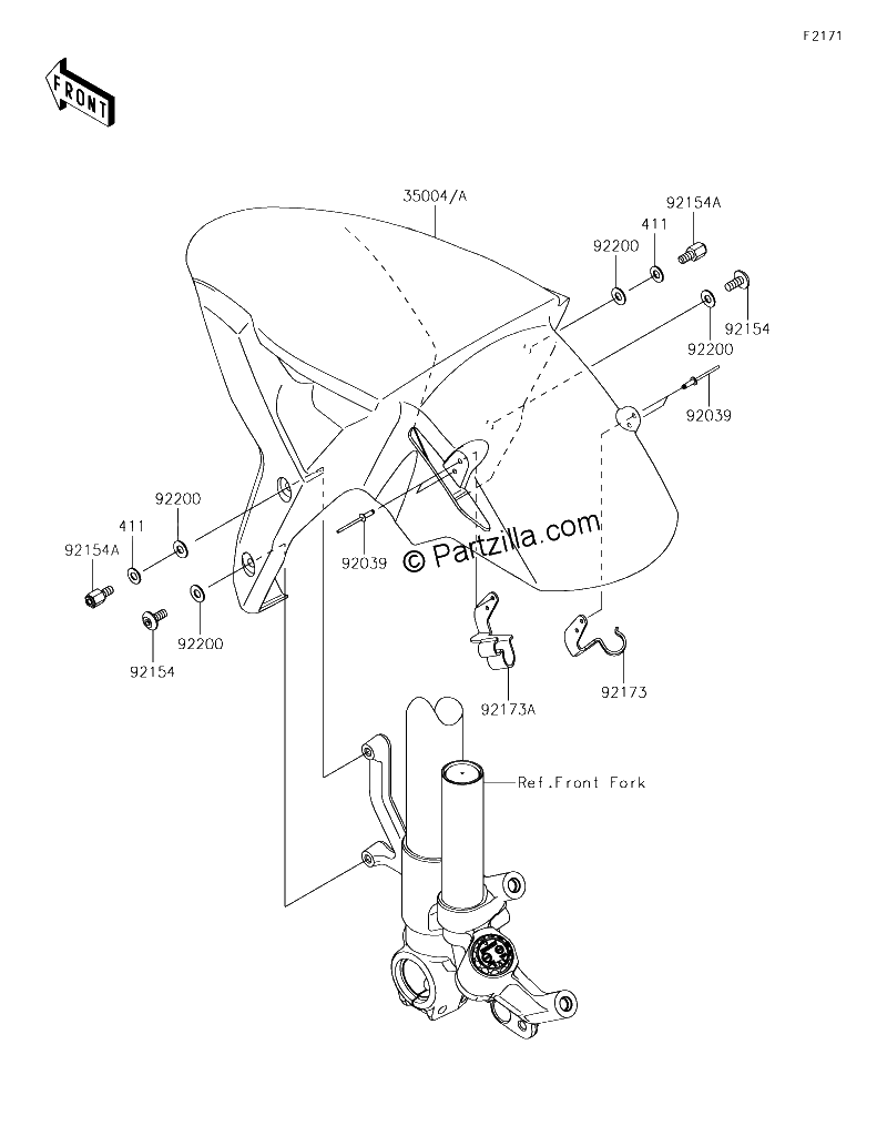 Diagrama de FRONT FENDER S