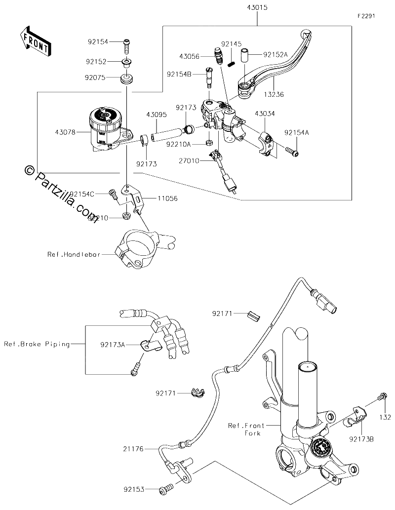 Diagrama de FRONT MASTER CYLINDER