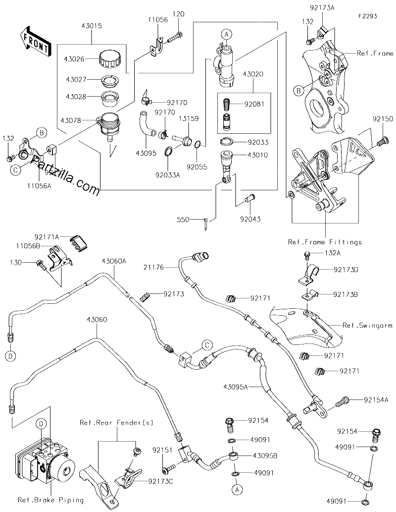 Diagrama de REAR MASTER CYLINDER