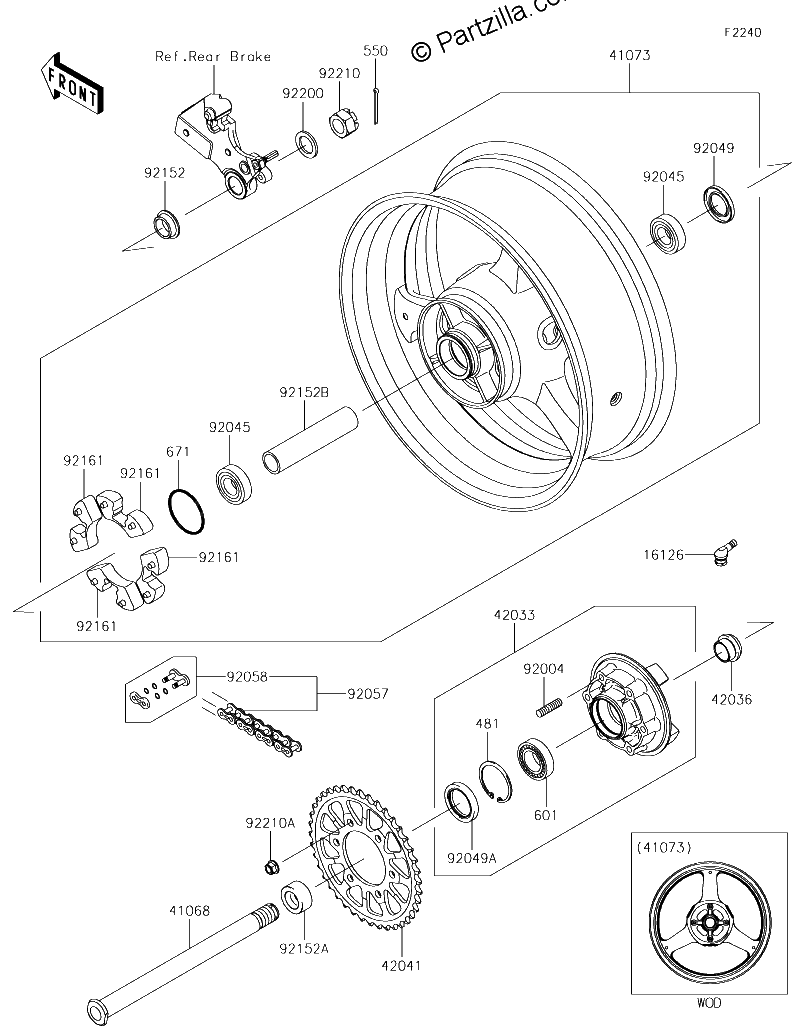 Diagrama de REAR WHEEL CHAIN
