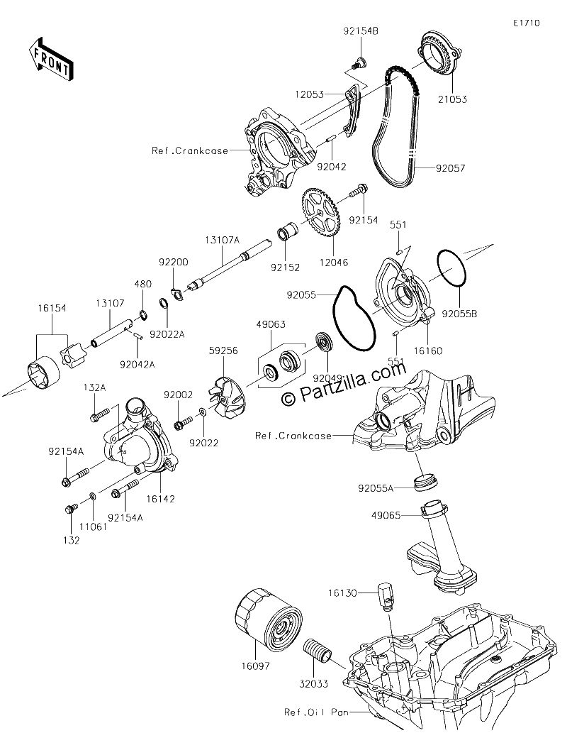 Diagrama de OIL PUMP OIL FILTER