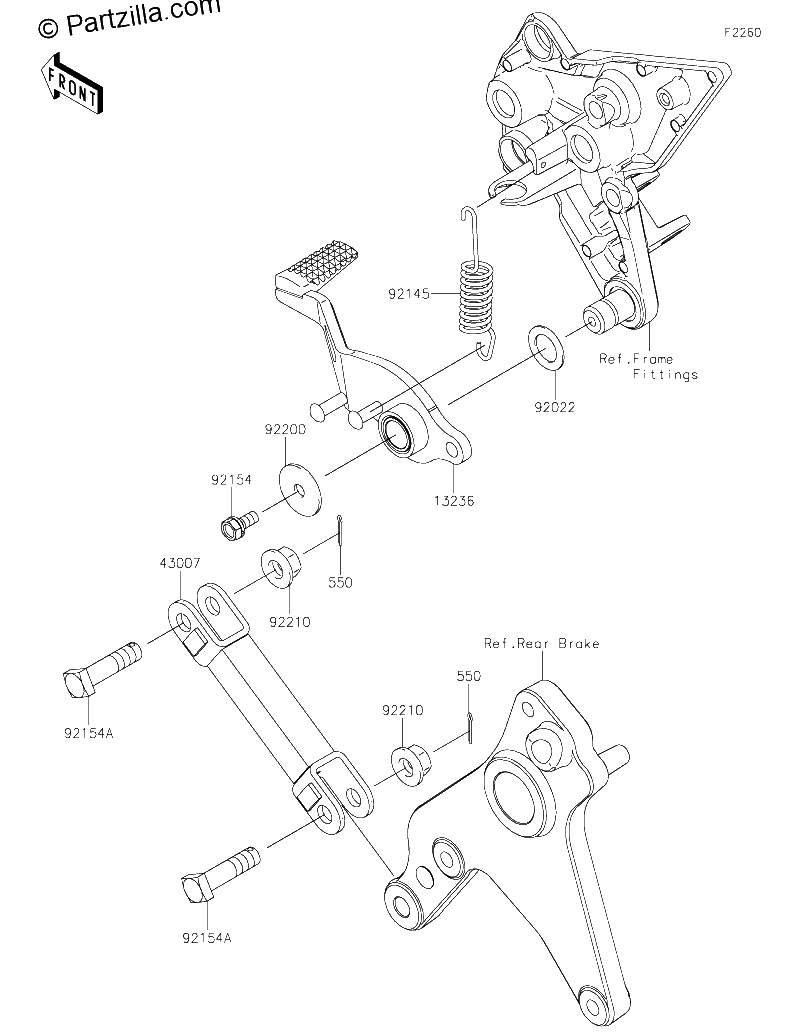 Diagrama de BRAKE PEDAL TORQUE LINK