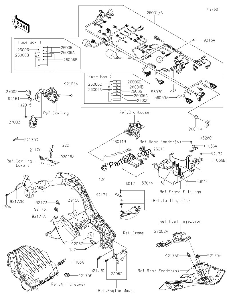 Diagrama de CHASSIS ELECTRICAL EQUIPMENT