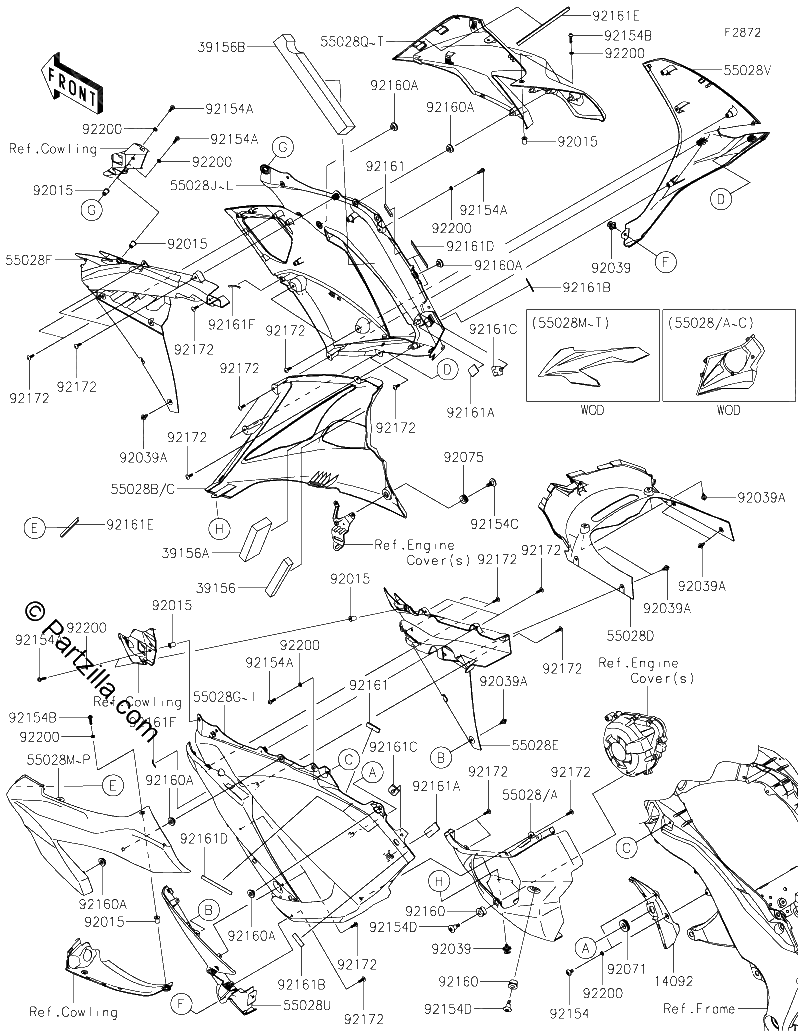 Diagrama de COWLING LOWERS WHF WJF