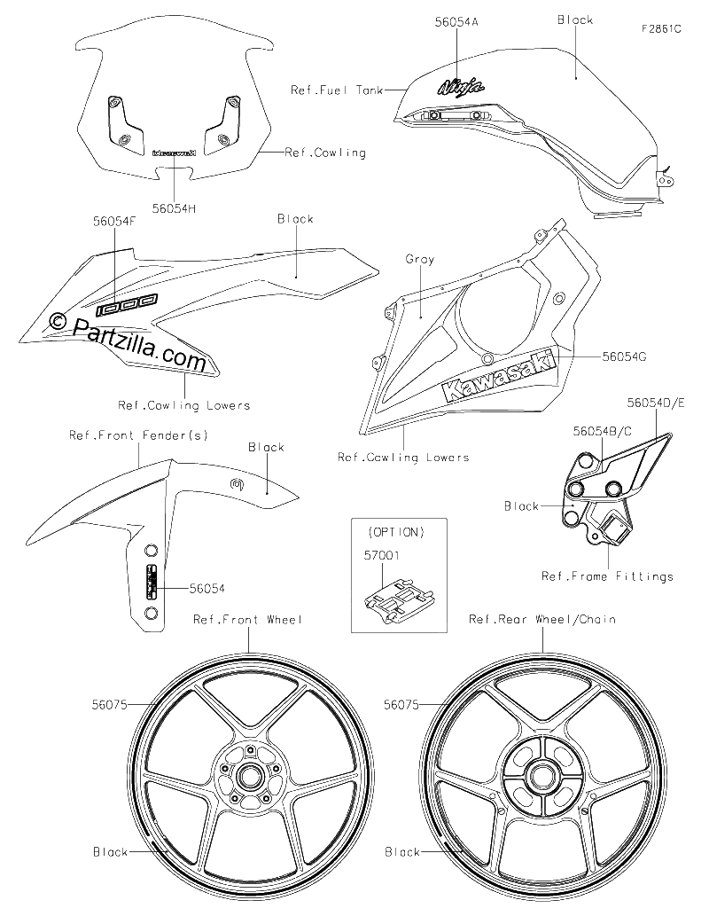 Diagrama de DECALS BLACK WJF