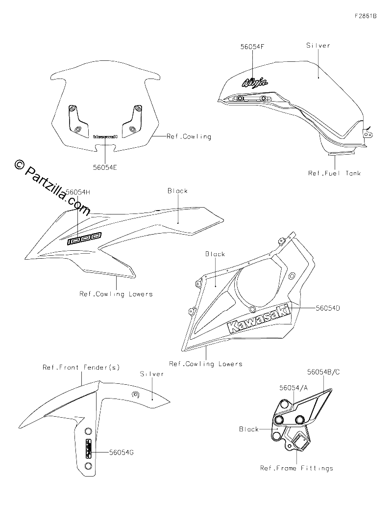 Diagrama de DECALS SILVER WJF