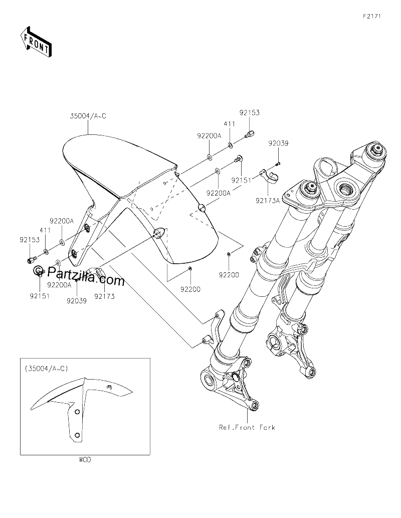 Diagrama de FRONT FENDER S