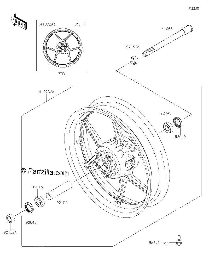 Diagrama de FRONT WHEEL