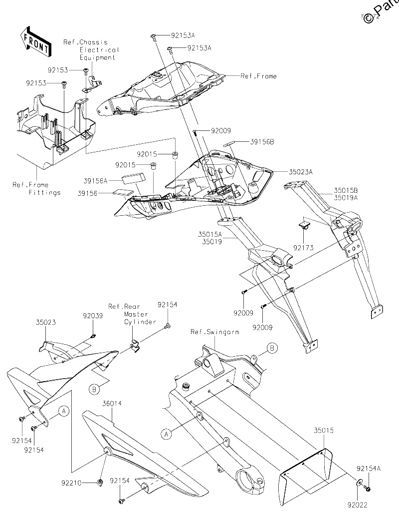 Diagrama de REAR FENDER S