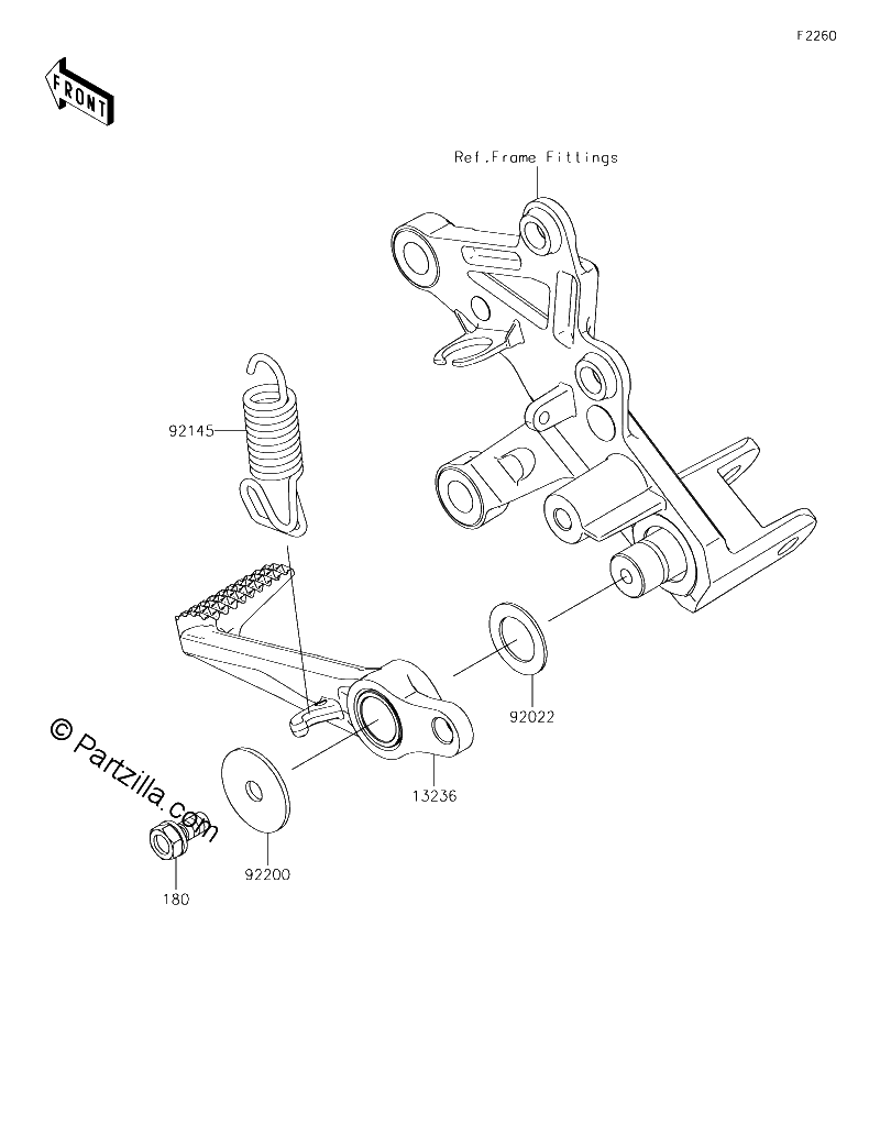 Diagrama de BRAKE PEDAL TORQUE LINK