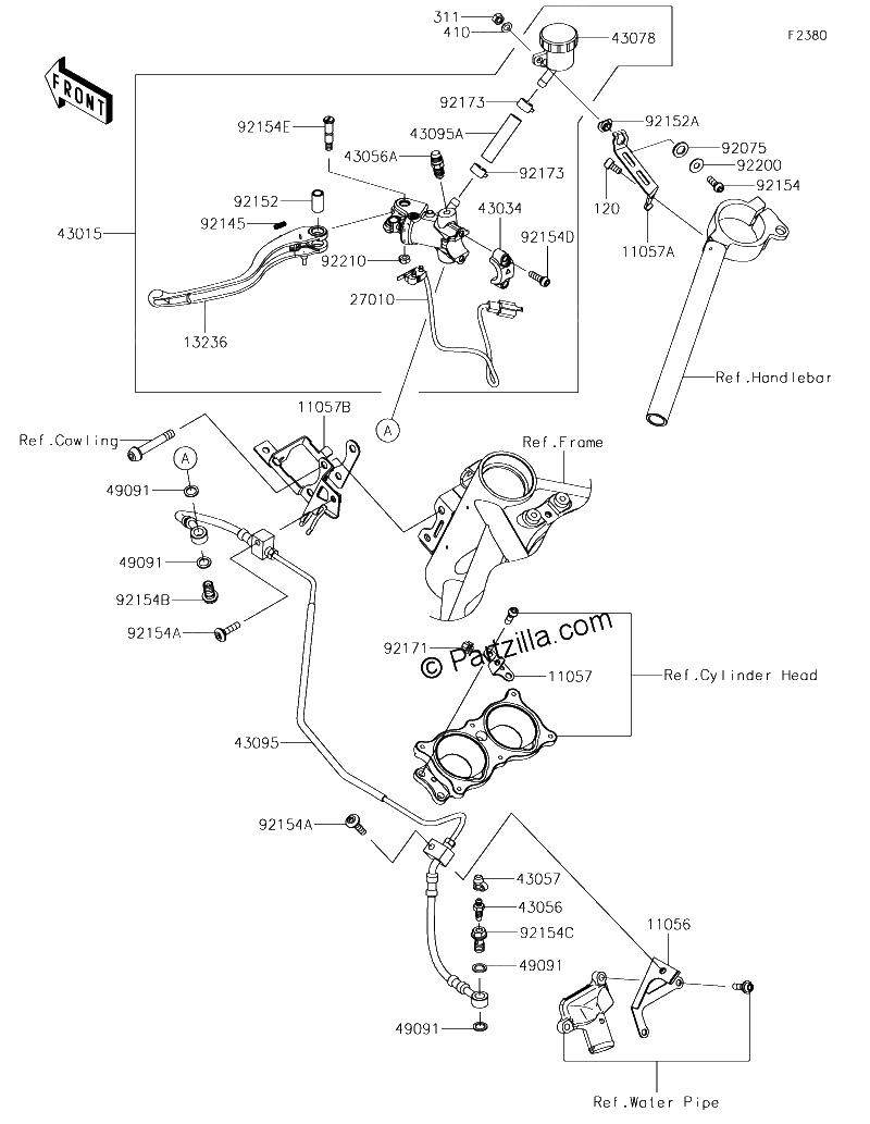Diagrama de CLUTCH MASTER CYLINDER