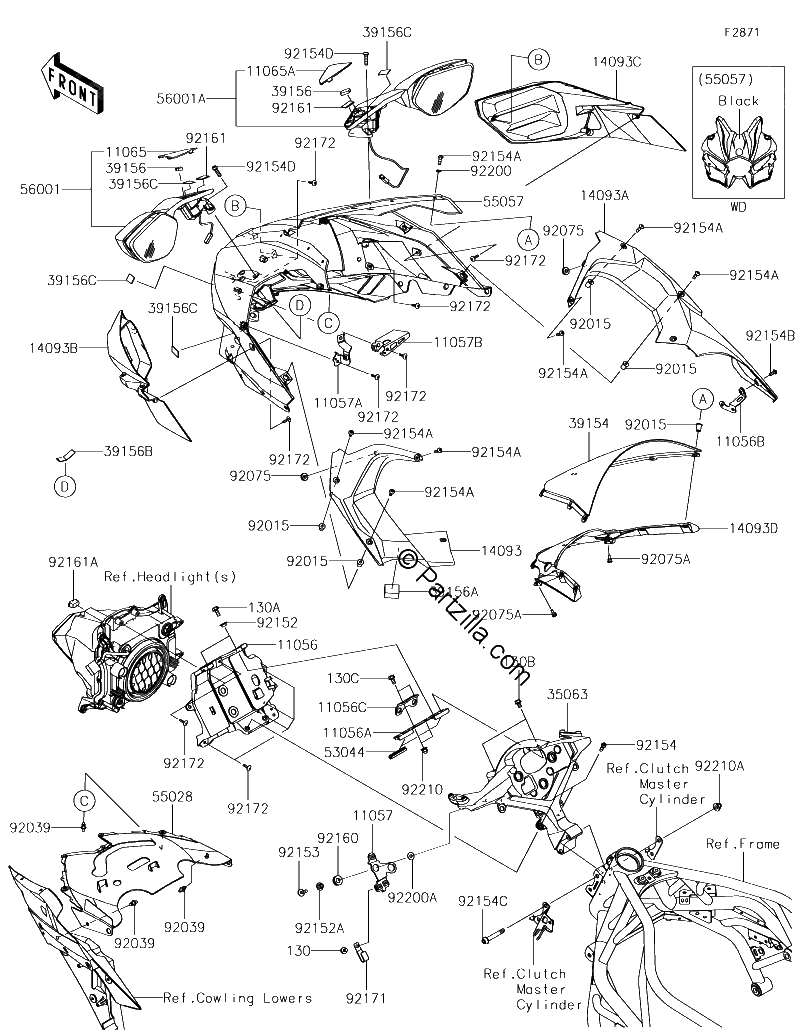 Diagrama de COWLING XHF XJF