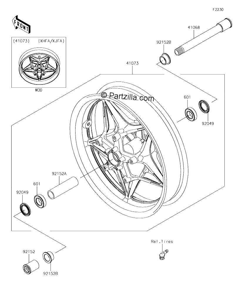 Diagrama de FRONT WHEEL