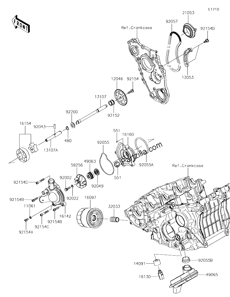 Diagrama de OIL PUMP OIL FILTER