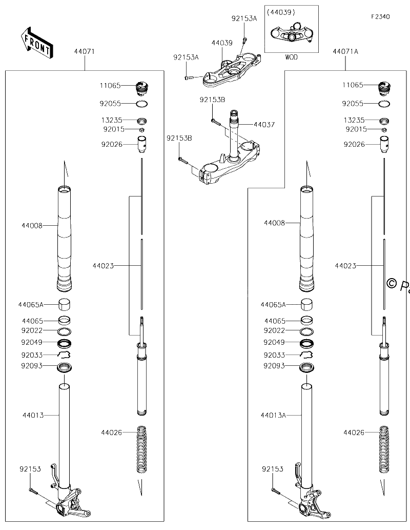 Diagrama de FRONT FORK