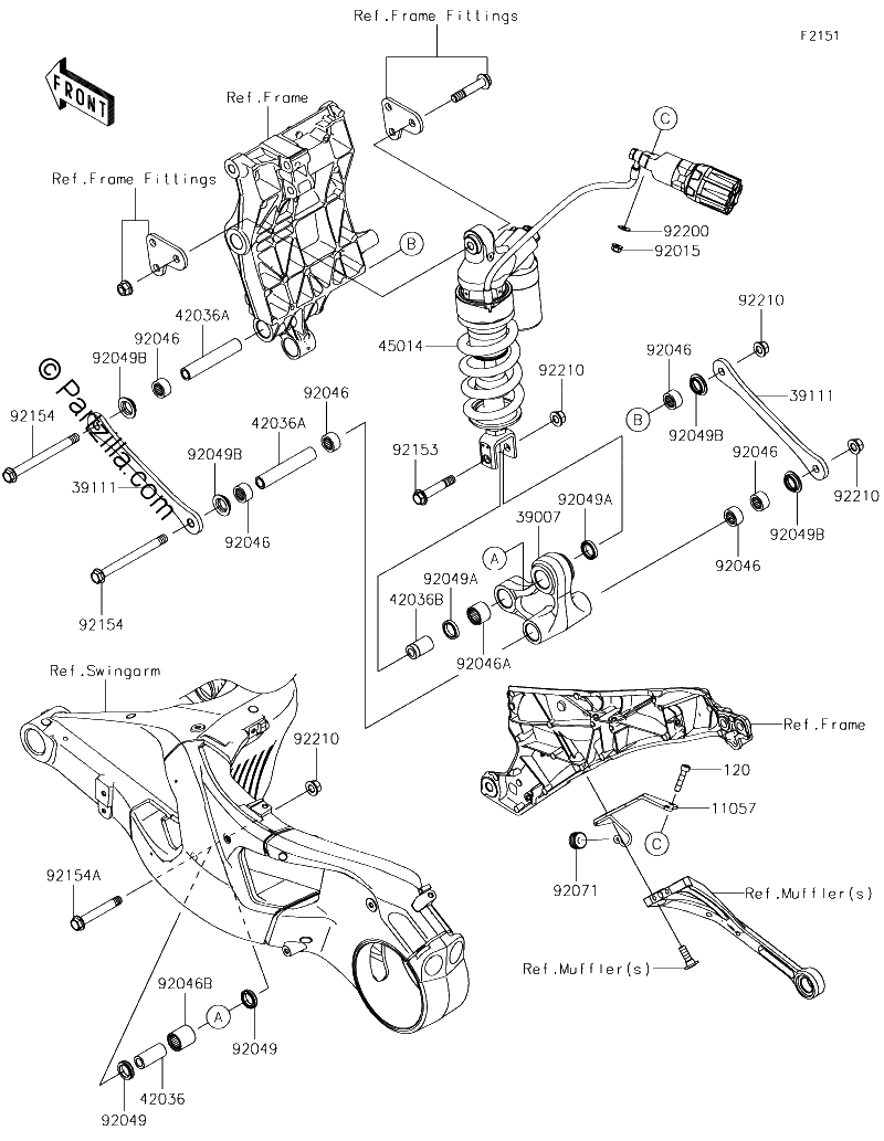 Diagrama de SUSPENSION SHOCK ABSORBER