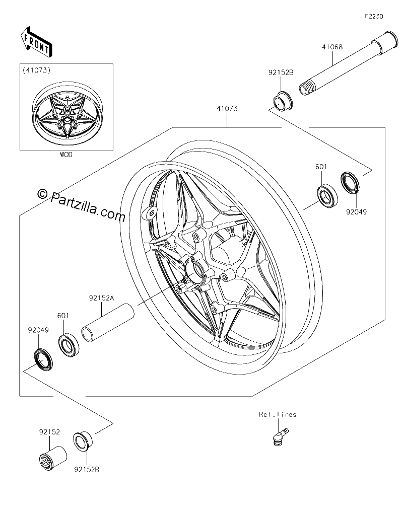 Diagrama de FRONT WHEEL
