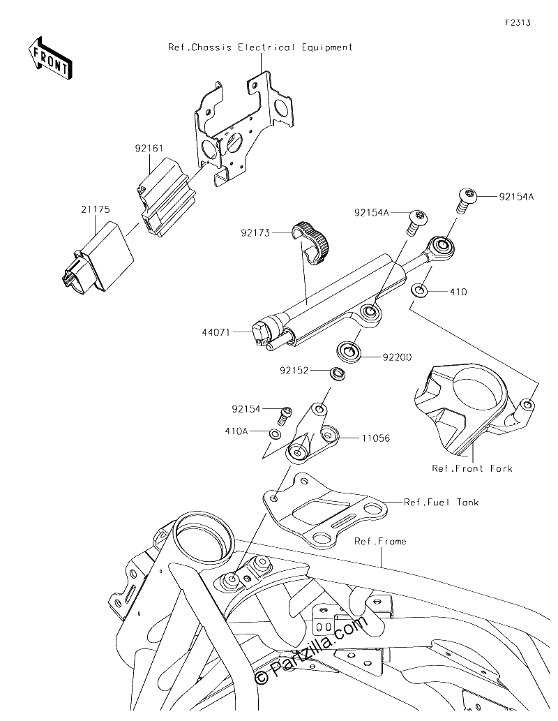 Diagrama de STEERING DAMPER