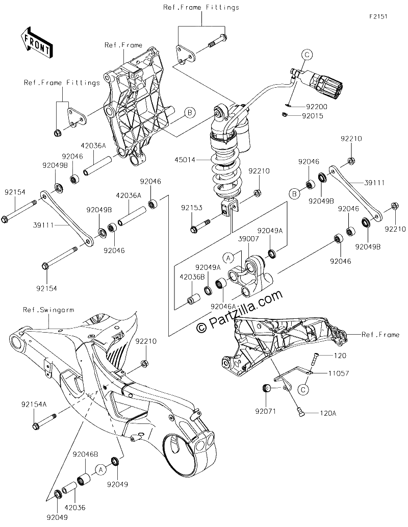 Diagrama de SUSPENSION SHOCK ABSORBER