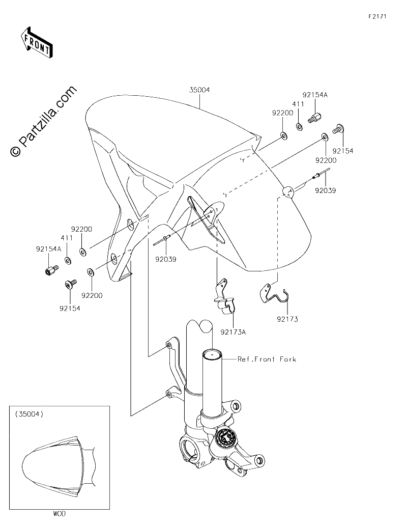 Diagrama de FRONT FENDER S