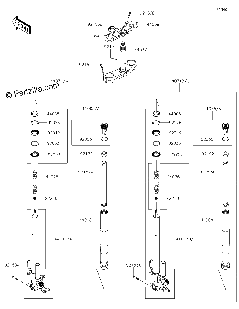 Diagrama de FRONT FORK