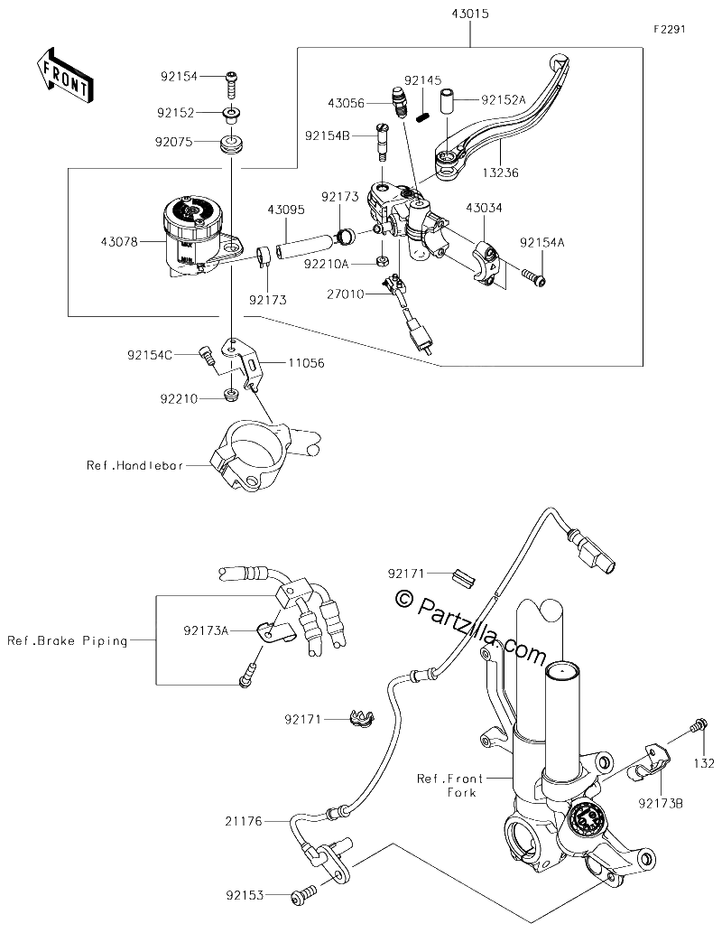 Diagrama de FRONT MASTER CYLINDER