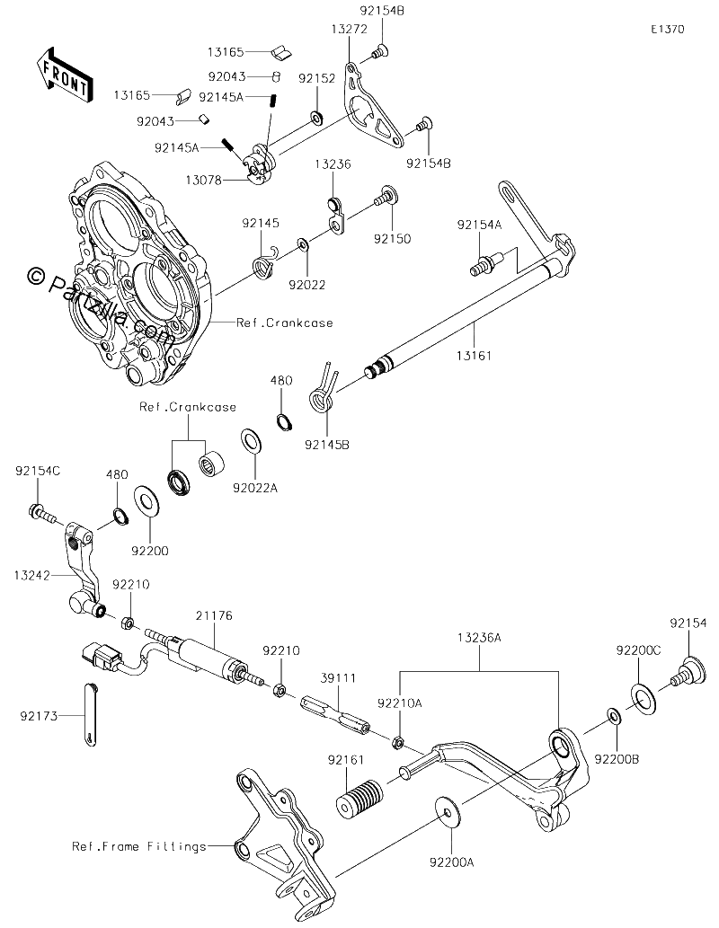 Diagrama de GEAR CHANGE MECHANISM