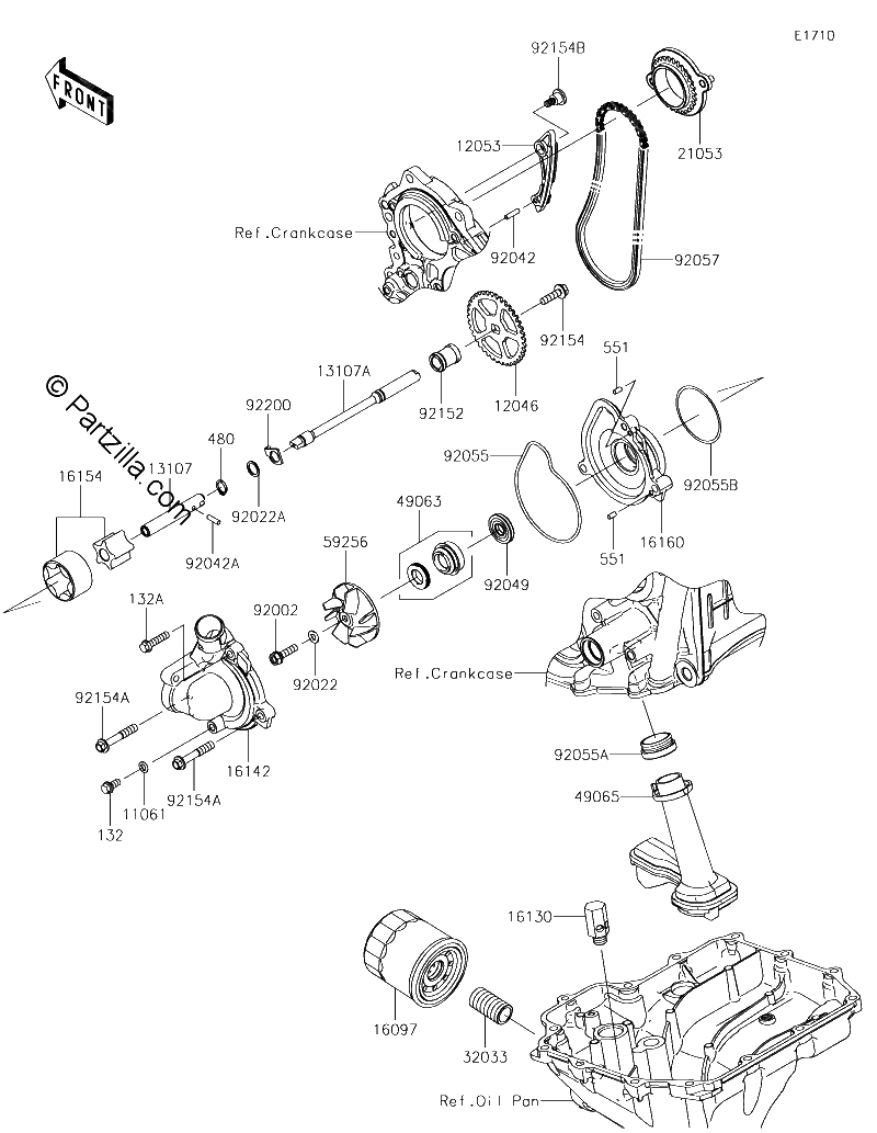 Diagrama de OIL PUMP OIL FILTER