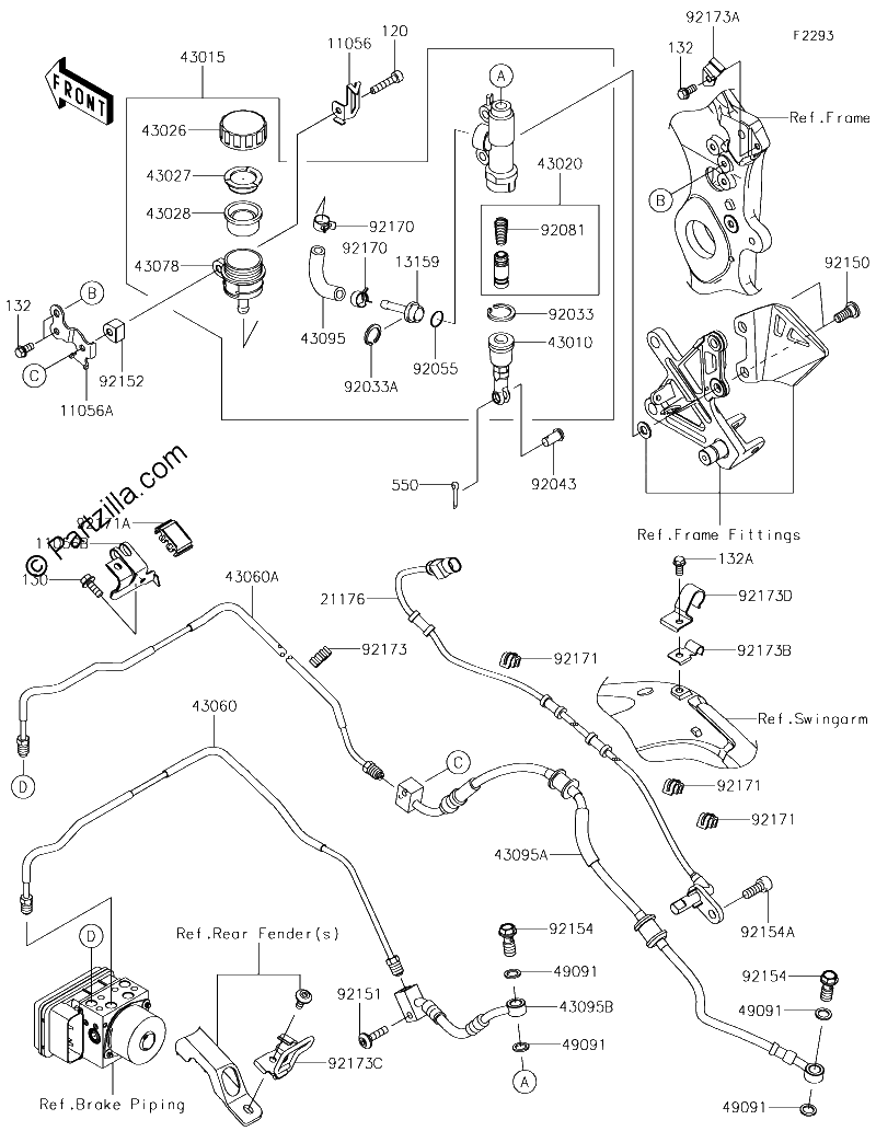 Diagrama de REAR MASTER CYLINDER