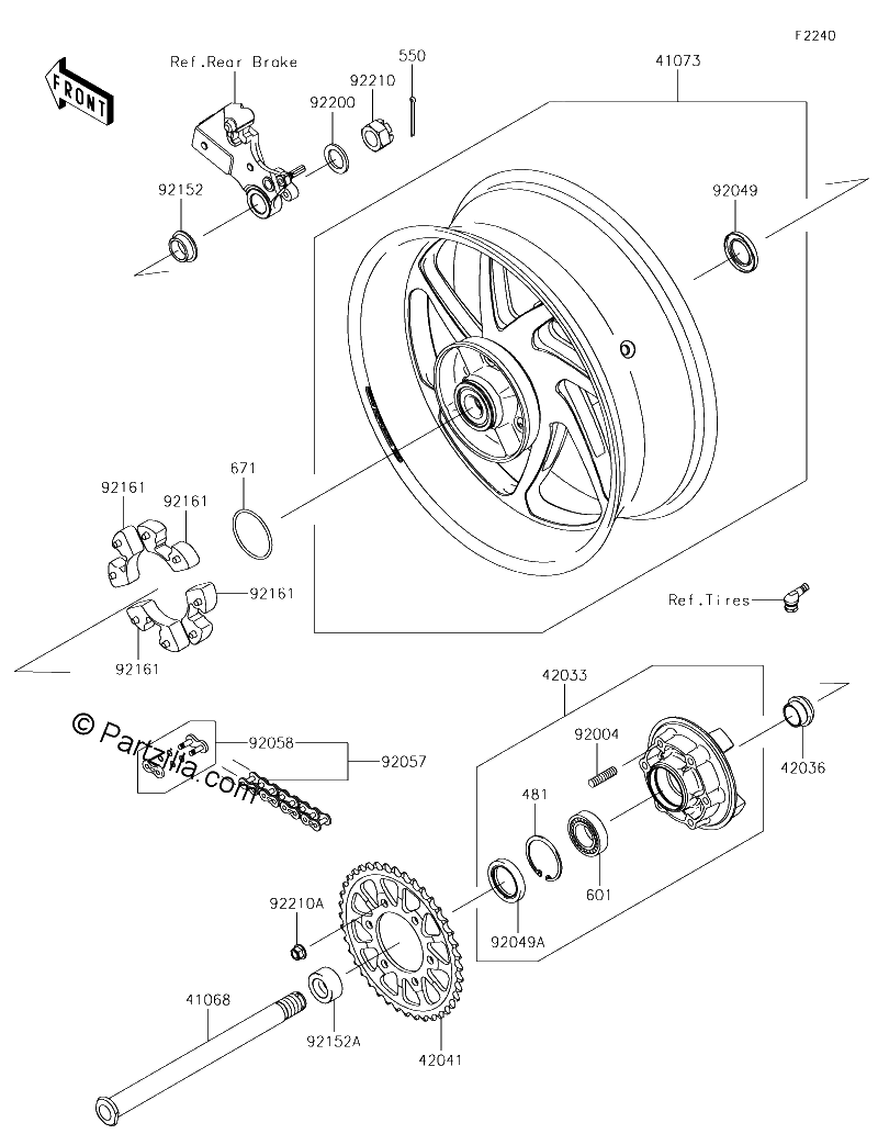 Diagrama de REAR WHEEL CHAIN