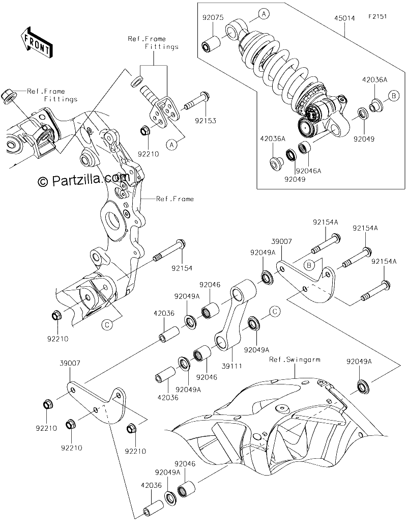 Diagrama de SUSPENSION SHOCK ABSORBER