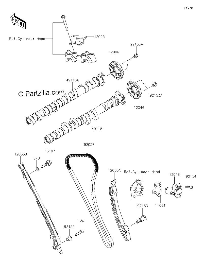 Diagrama de CAMSHAFT S TENSIONER