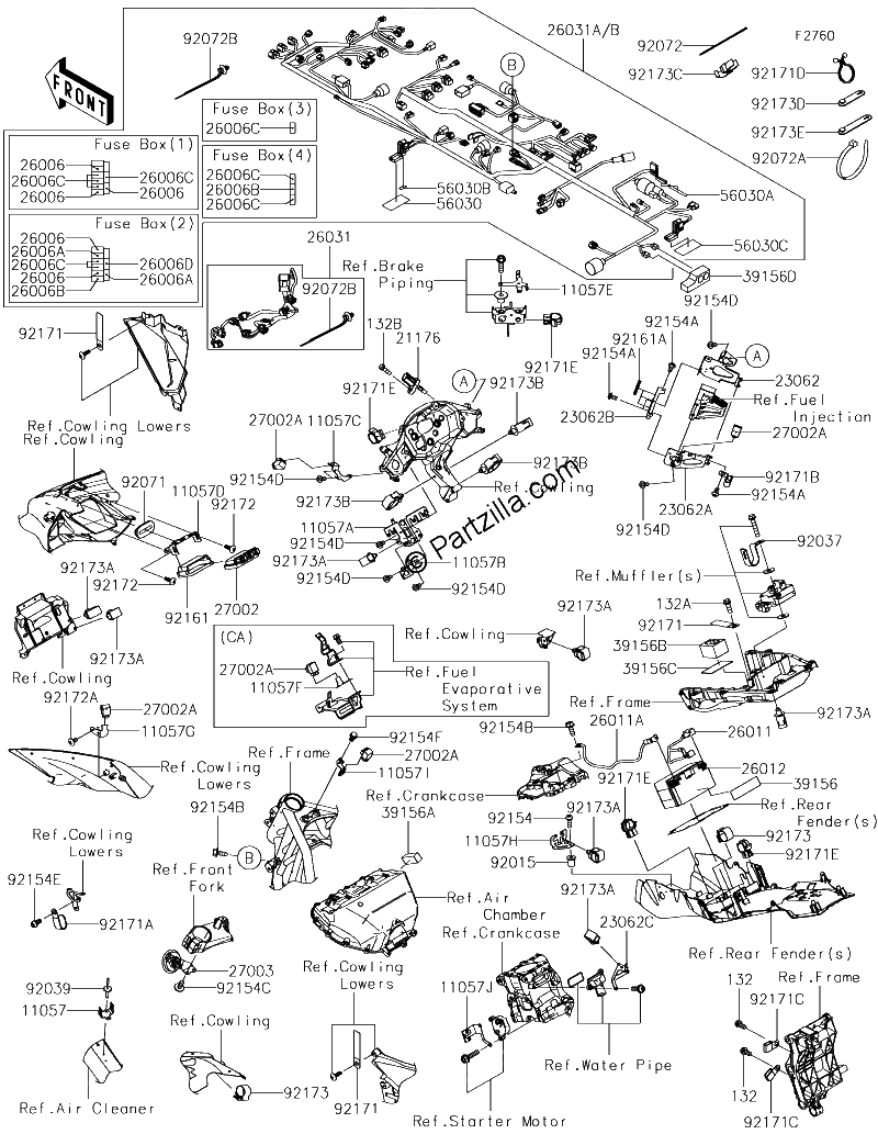 Diagrama de CHASSIS ELECTRICAL EQUIPMENT