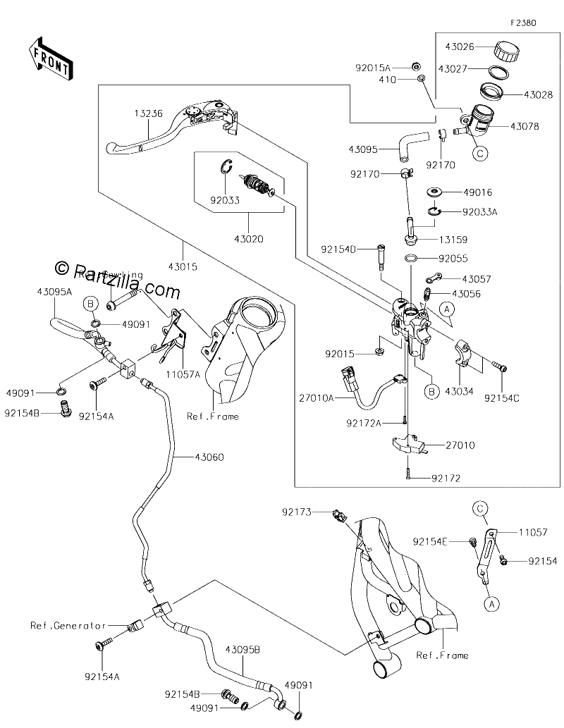 Diagrama de CLUTCH MASTER CYLINDER