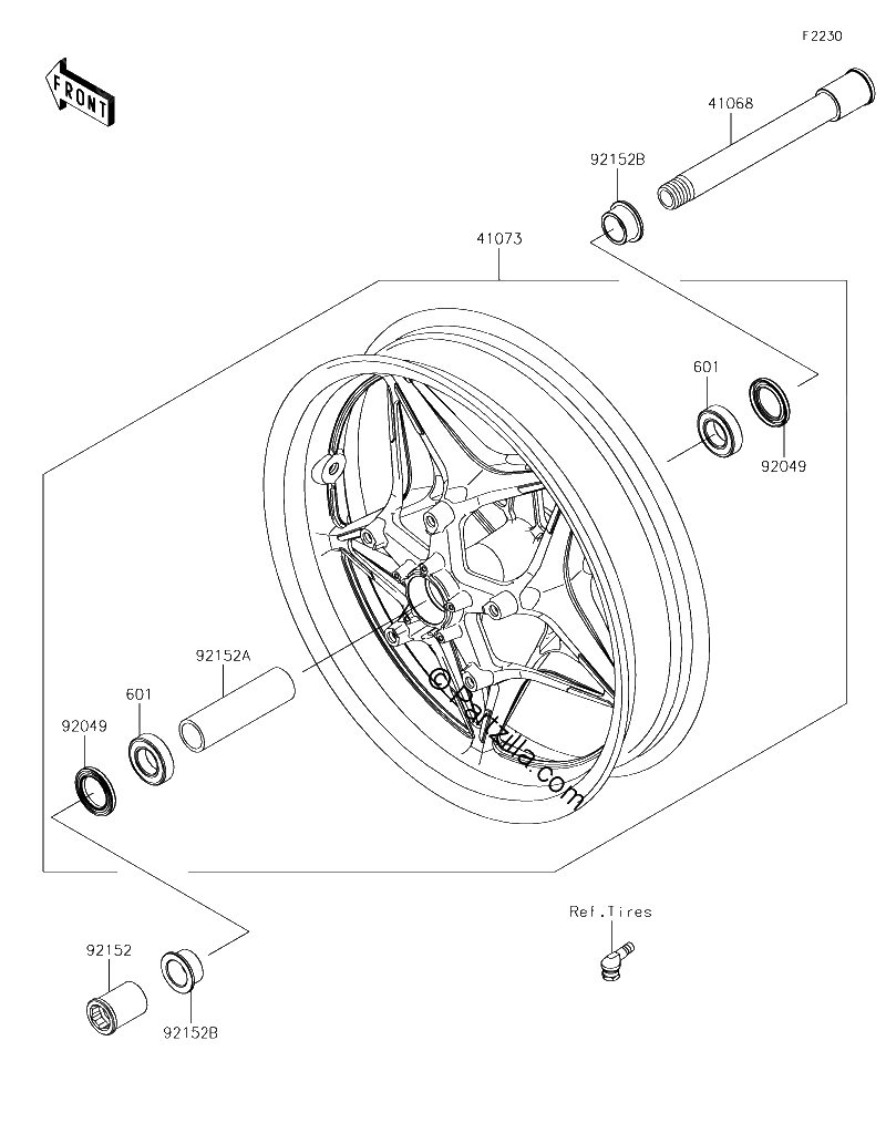 Diagrama de FRONT WHEEL
