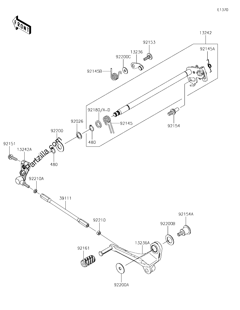 Diagrama de GEAR CHANGE MECHANISM