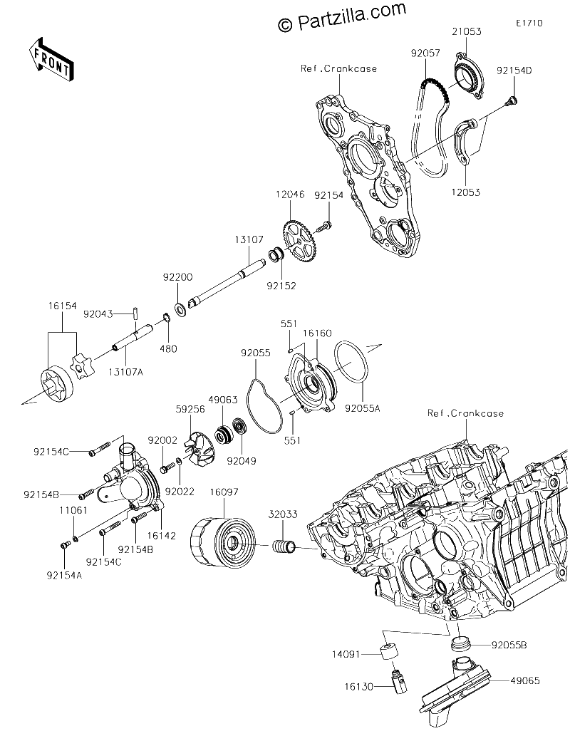 Diagrama de OIL PUMP OIL FILTER