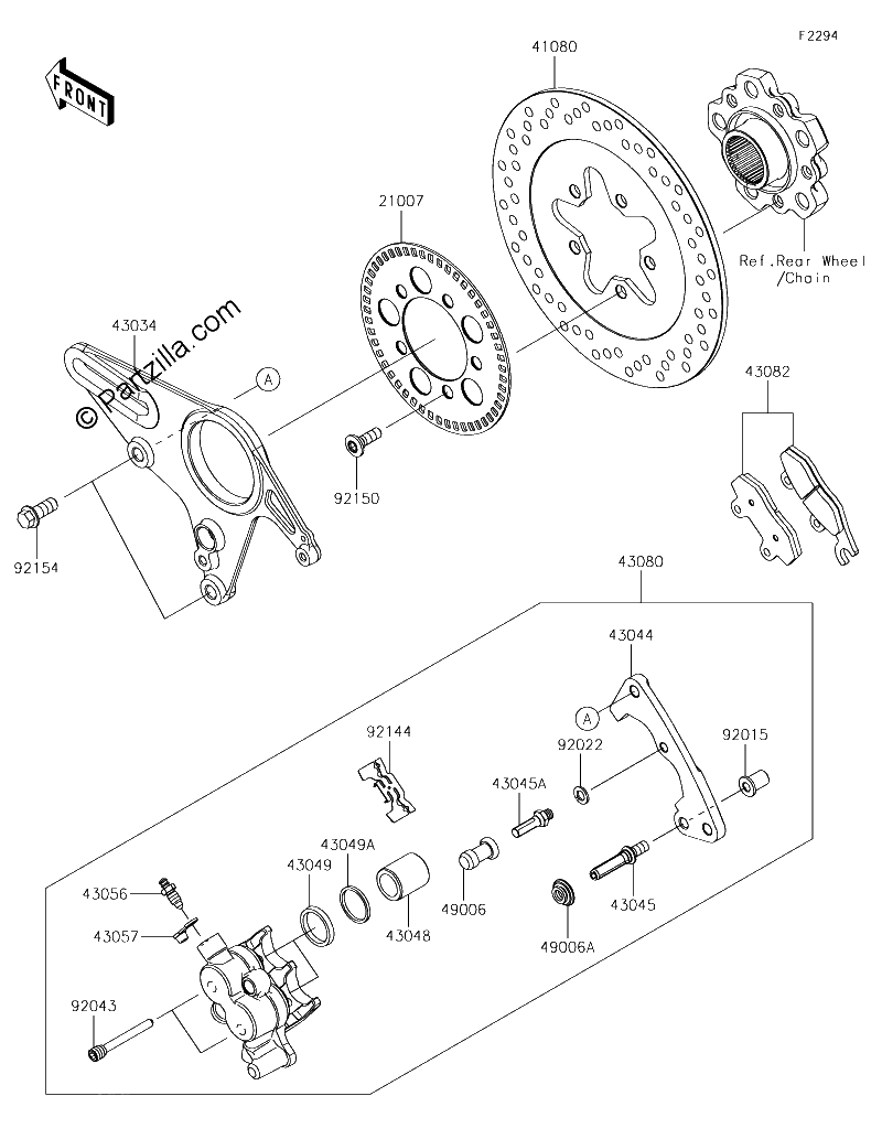 Diagrama de REAR BRAKE