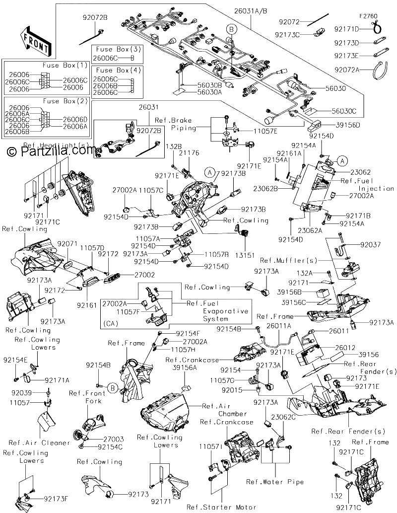 Diagrama de CHASSIS ELECTRICAL EQUIPMENT