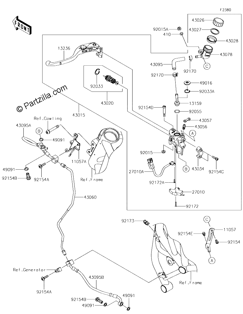 Diagrama de CLUTCH MASTER CYLINDER