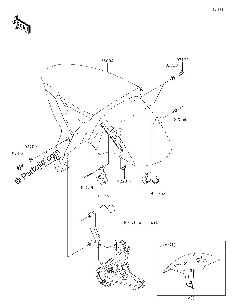 Diagrama de FRONT FENDER S