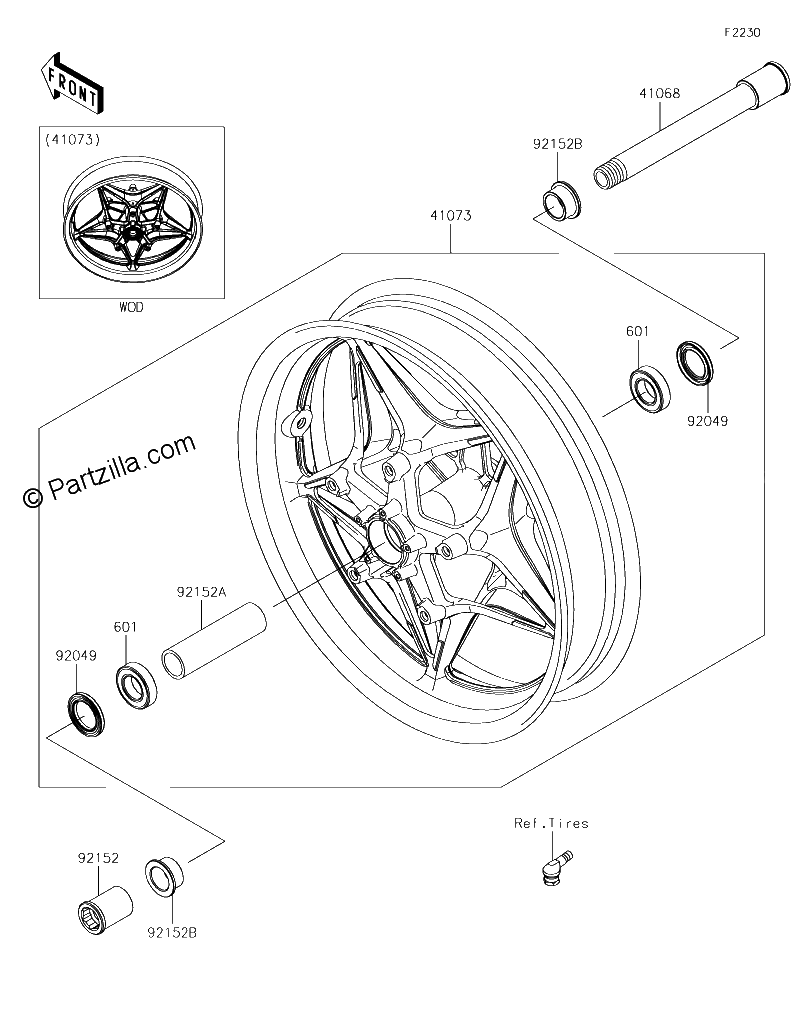 Diagrama de FRONT WHEEL