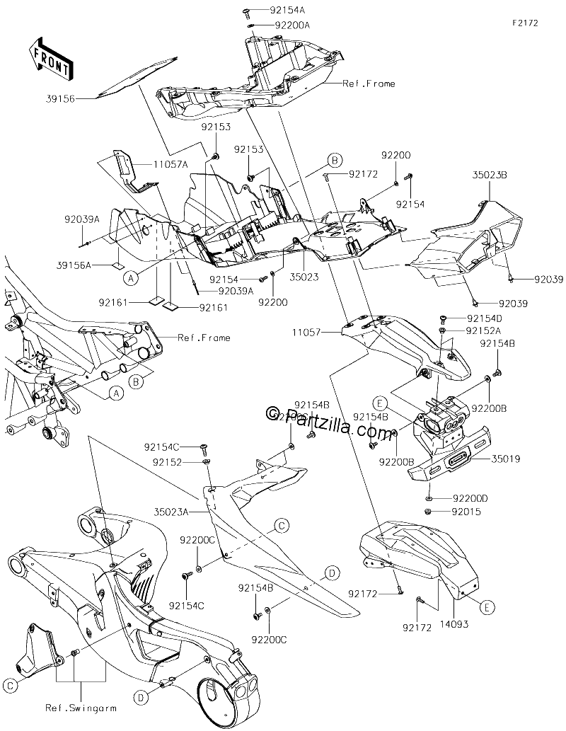Diagrama de REAR FENDER S