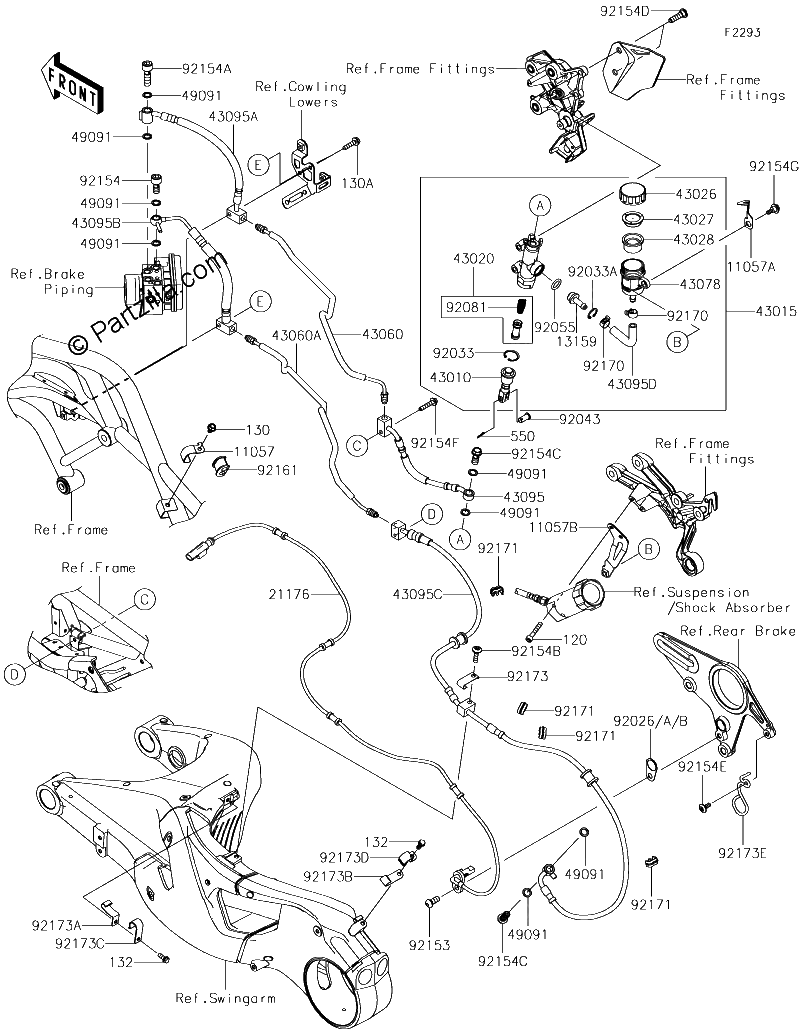 Diagrama de REAR MASTER CYLINDER