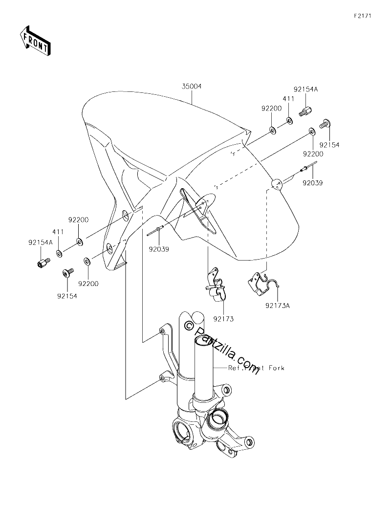 Diagrama de FRONT FENDER S