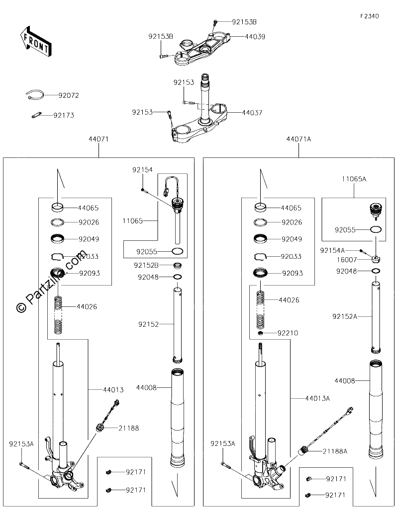 Diagrama de FRONT FORK