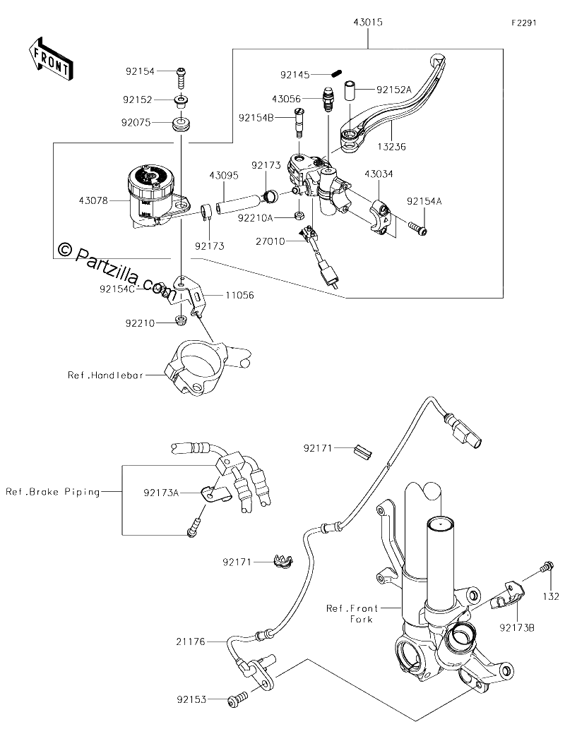 Diagrama de FRONT MASTER CYLINDER