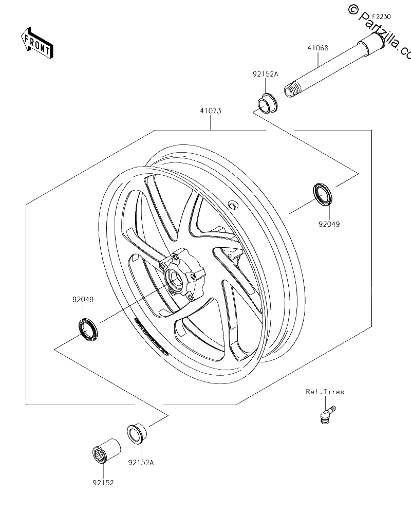 Diagrama de FRONT WHEEL